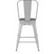 Flash Furniture 24" White Metal Counter Stool-Gray Poly Seat CH-31320-24GB-WH-PL2G-GG - alternate 3